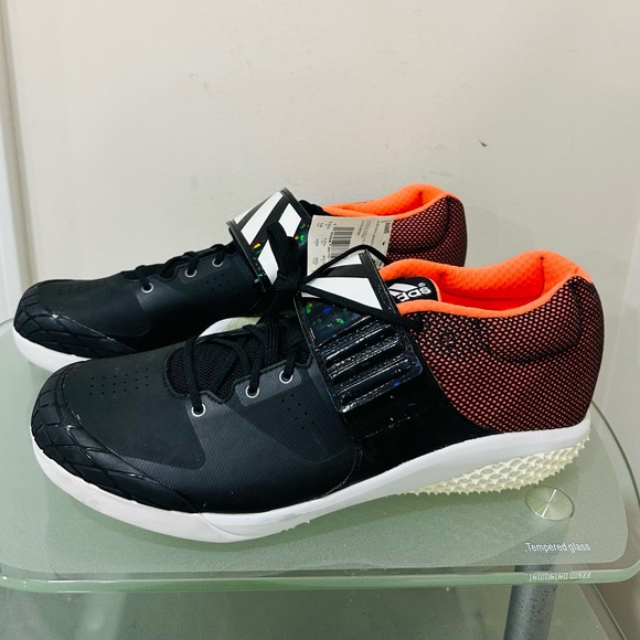 Adidas Adizero‎ Javelin Spikes CG 3836 Black / Orange For Men  Size 14 NEW - Picture 1 of 9